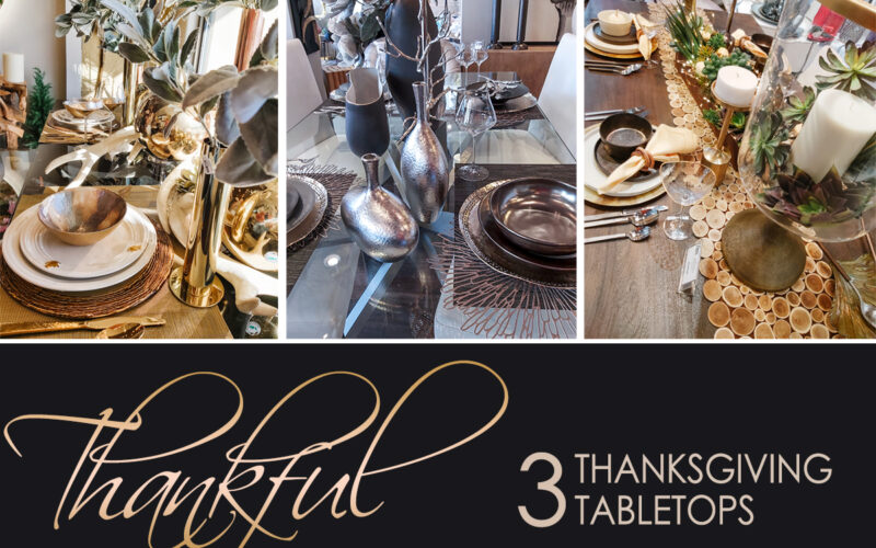 Three Thanksgiving Tabletops
